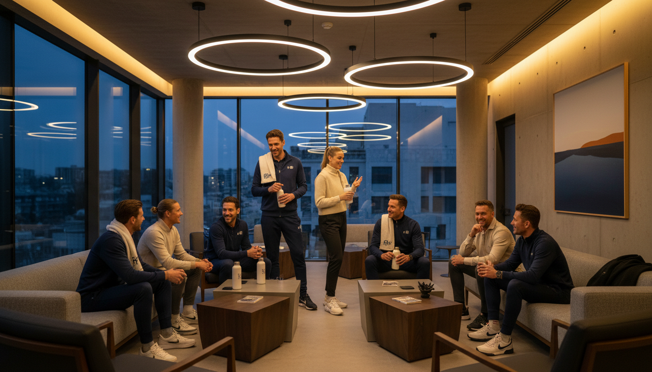 Community socializing at the padel club